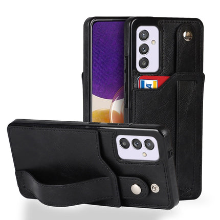 Crazy Horse Texture Shockproof TPU + PU Leather Case with Card Slot & Wrist Strap Holder, For Samsung Galaxy A82 5G, For Samsung Galaxy A72 5G / 4G, For Samsung Galaxy A52 5G / 4G