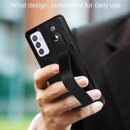 Crazy Horse Texture Shockproof TPU + PU Leather Case with Card Slot & Wrist Strap Holder, For Samsung Galaxy A82 5G, For Samsung Galaxy A72 5G / 4G, For Samsung Galaxy A52 5G / 4G