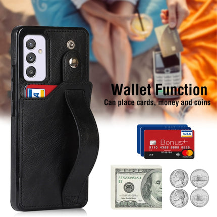 Crazy Horse Texture Shockproof TPU + PU Leather Case with Card Slot & Wrist Strap Holder, For Samsung Galaxy A82 5G, For Samsung Galaxy A72 5G / 4G, For Samsung Galaxy A52 5G / 4G