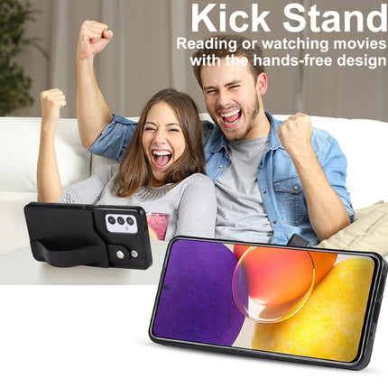 Crazy Horse Texture Shockproof TPU + PU Leather Case with Card Slot & Wrist Strap Holder, For Samsung Galaxy A82 5G, For Samsung Galaxy A72 5G / 4G, For Samsung Galaxy A52 5G / 4G