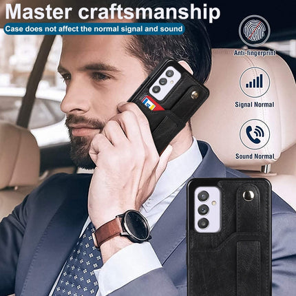 Crazy Horse Texture Shockproof TPU + PU Leather Case with Card Slot & Wrist Strap Holder, For Samsung Galaxy A82 5G, For Samsung Galaxy A72 5G / 4G, For Samsung Galaxy A52 5G / 4G