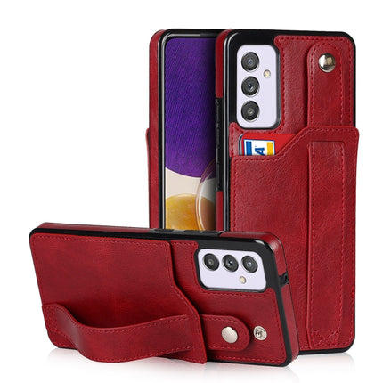 Crazy Horse Texture Shockproof TPU + PU Leather Case with Card Slot & Wrist Strap Holder, For Samsung Galaxy A82 5G, For Samsung Galaxy A72 5G / 4G, For Samsung Galaxy A52 5G / 4G