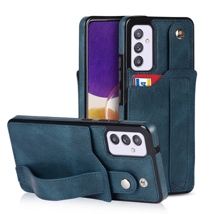 Crazy Horse Texture Shockproof TPU + PU Leather Case with Card Slot & Wrist Strap Holder, For Samsung Galaxy A82 5G, For Samsung Galaxy A72 5G / 4G, For Samsung Galaxy A52 5G / 4G