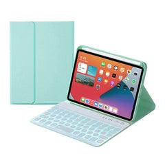 HY006D Round Keys Detachable Bluetooth Keyboard Leather Case with Colorful Backlight & Holder for iPad mini 6, HY006D