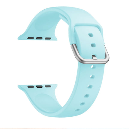 Single-color Silicone Buckle Replacement Strap Watchband For Apple Watch Series, 7 41mm / 6 & SE & 5 & 4 40mm / 3 & 2 & 1 38mm, 7 45mm / 6 & SE & 5 & 4 44mm / 3 & 2 & 1 42mm