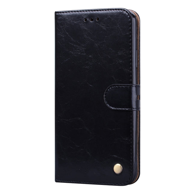 Business Style Oil Wax Texture Horizontal Flip Leather Case with Holder & Card Slots & Wallet