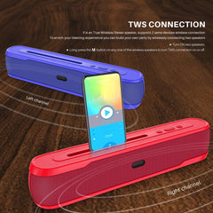 NewRixing NR-9017 Outdoor Portable Bluetooth Speaker with Phone Holder, Support Hands-free Call / TF Card / FM / U Disk