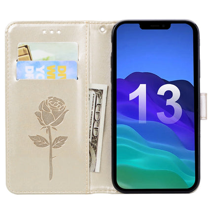 Rose Embossed Horizontal Flip PU Leather Case with Holder & Card Slots & Wallet, For iPhone 13, For iPhone 13 Pro, For iPhone 13 Pro Max