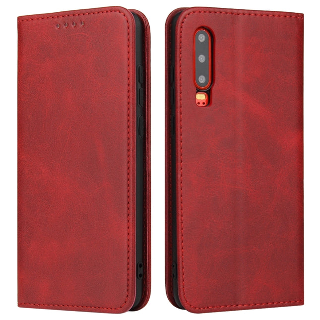 Calf Texture Magnetic Horizontal Flip Leather Case with Holder & Card Slots & Wallet, For Huawei P30