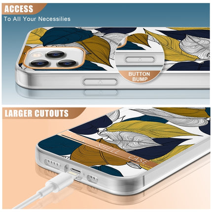 Hochtransluzente galvanisierte TPU- und PC-Stoßschutzhülle mit Blumenmuster, für iPhone 13 Mini, für iPhone 13, für iPhone 13 Pro, für iPhone 13 Pro Max