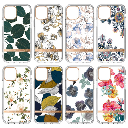 Hochtransluzente galvanisierte TPU- und PC-Stoßschutzhülle mit Blumenmuster, für iPhone 13 Mini, für iPhone 13, für iPhone 13 Pro, für iPhone 13 Pro Max