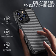 Funda a prueba de golpes de TPU + PC de fibra de carbono serie iPAKY MG para iPhone 13 mini, iPhone 13, iPhone 13 Pro, iPhone 13 Pro Max