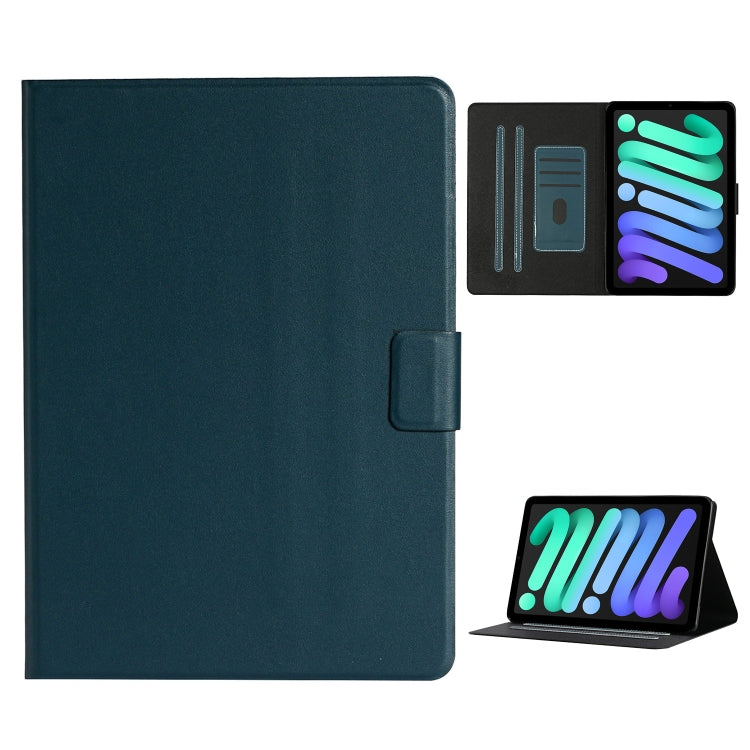 Horizontale Klapphülle aus Leder in reiner Farbe mit Kartenfächern und Halter sowie Schlaf-/Weckfunktion, für iPad mini 2024/mini 6, für iPad mini 6