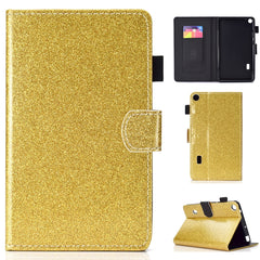 Estuche de cuero con tapa horizontal con soporte y ranura para tarjetas y barniz brillante para Huawei MediaPad M6 8.4, Huawei MediaPad M6 10.8, Huawei MediaPad T3 7.0, Huawei MediaPad T3 10.0 y Huawei MediaPad T5