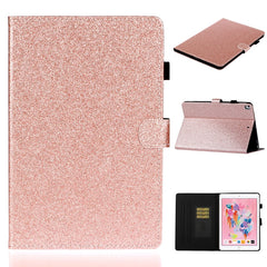 Estuche de cuero con tapa horizontal y ranura para tarjeta y soporte con barniz brillante en polvo para iPad 10.2/10.5, iPad 2/3/4, iPad Air/Air 2/iPad 9.7, iPad Mini 1/2/3/4/5, iPad Pro 9.7
