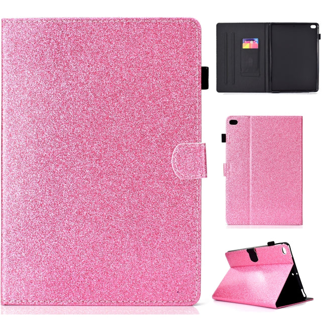 Horizontale Flip-Lederhülle mit Lack-Glitzerpuder und Halter und Kartensteckplatz, für iPad 10.2 / 10.5, für iPad 2 / 3 / 4, für iPad Air / Air 2 / iPad 9.7, für iPad Mini 1/2/3/4/5, für iPad Pro 9.7