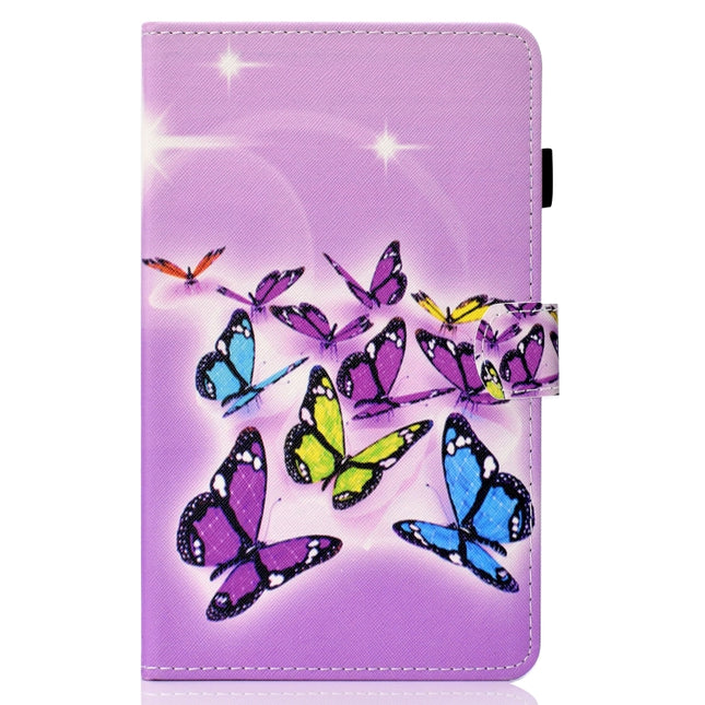 Estuche de cuero con tapa horizontal con dibujo en color, soporte, ranura para tarjetas y función de suspensión/activación, para iPad mini 2024/mini 6