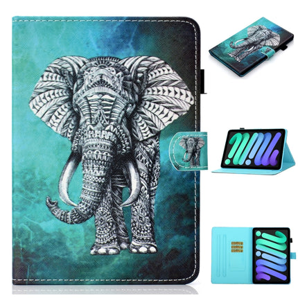 Coloured Drawing Horizontal Flip Leather Case with Holder & Card Slot & Sleep / Wake-up Function, For iPad mini 2024 / mini 6