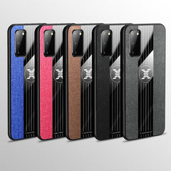 XINLI Stitching Cloth Textue Shockproof TPU Protective Case with Ring Holder, For Samsung Galaxy S20, For Samsung Galaxy S20 FE, For Samsung Galaxy S20+, For Samsung Galaxy S20 Ultra, For Samsung Galaxy S21 5G