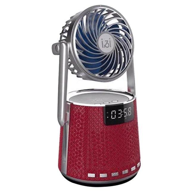 SOAIY K8 Wireless Bluetooth Dual Alarm Clock Speaker with Small Fan