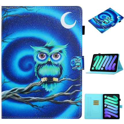 Farbige Zeichnung Horizontal Flip Ledertasche mit Halter &amp; Kartensteckplatz &amp; Schlaf-/Weckfunktion, Für iPad mini 2024 / mini 6