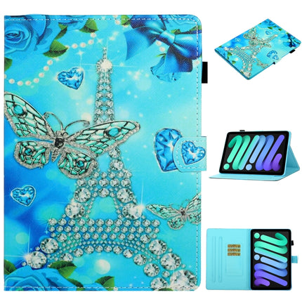 Farbige Zeichnung Horizontal Flip Ledertasche mit Halter &amp; Kartensteckplatz &amp; Schlaf-/Weckfunktion, Für iPad mini 2024 / mini 6