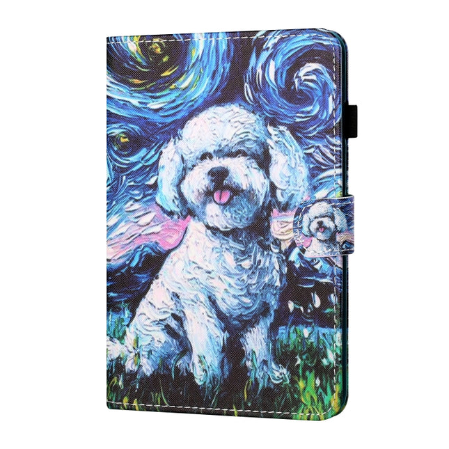 Coloured Drawing Stitching Horizontal Flip Leather Case with Holder & Card Slot & Sleep / Wake-up Function, For iPad mini 2024 / mini 6, For iPad mini 6