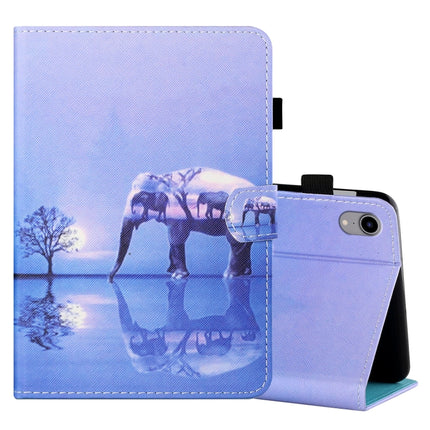 Coloured Drawing Stitching Horizontal Flip Leather Case with Holder & Card Slot & Sleep / Wake-up Function, For iPad mini 2024 / mini 6, For iPad mini 6