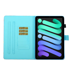 Coloured Drawing Stitching Horizontal Flip Leather Case with Holder & Card Slot & Sleep / Wake-up Function, For iPad mini 2024 / mini 6, For iPad mini 6