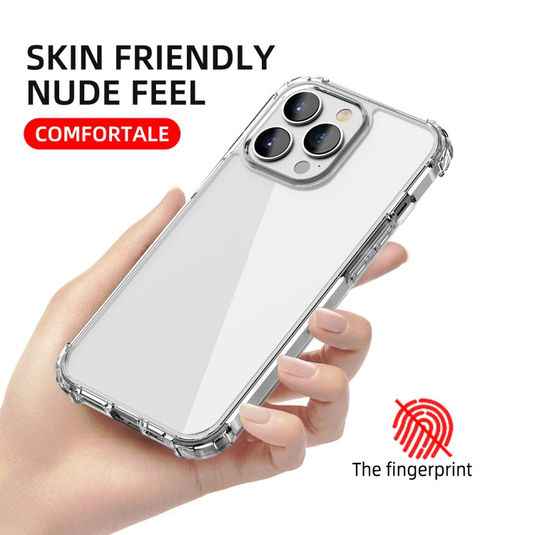 iPAKY Crystal Clear Series Transparent Shockproof TPU + PC Protective Case, For iPhone 13, For iPhone 13 Pro, For iPhone 13 Pro Max
