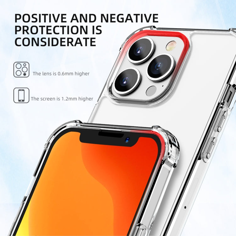 iPAKY Crystal Clear Series Transparent Shockproof TPU + PC Protective Case, For iPhone 13, For iPhone 13 Pro, For iPhone 13 Pro Max