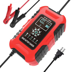 FOXSUR 10A 12V 7-segment Motorcycle / Car Smart Battery Charger, EU Plug, UK Plug, US Plug