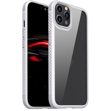 Funda a prueba de golpes con airbag en las cuatro esquinas de TPU y PC transparente de fibra de carbono de la serie MG, para iPhone 12/12 Pro, para iPhone 12 Pro Max, para iPhone 11, para iPhone 11 Pro, para iPhone 11 Pro Max
