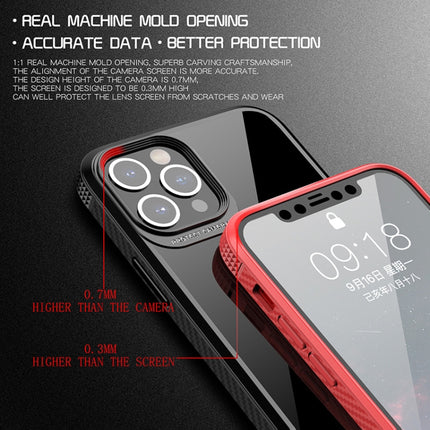 MG Series Carbon Fiber TPU + Clear PC Four-corner Airbag Shockproof Case, For iPhone 12 Pro Max, For iPhone 12 / 12 Pro, For iPhone 11 Pro, For iPhone 11 Pro Max