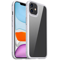 MG Series Carbon Fiber TPU + Clear PC Four-corner Airbag Shockproof Case, For iPhone 12 / 12 Pro, For iPhone 12 Pro Max, For iPhone 11, For iPhone 11 Pro, For iPhone 11 Pro Max