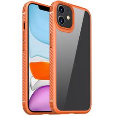 MG Series Carbon Fiber TPU + Clear PC Four-corner Airbag Shockproof Case, For iPhone 12 / 12 Pro, For iPhone 12 Pro Max, For iPhone 11, For iPhone 11 Pro, For iPhone 11 Pro Max