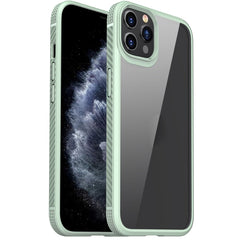 MG Series Carbon Fiber TPU + Clear PC Four-corner Airbag Shockproof Case, For iPhone 12 / 12 Pro, For iPhone 12 Pro Max, For iPhone 11, For iPhone 11 Pro, For iPhone 11 Pro Max