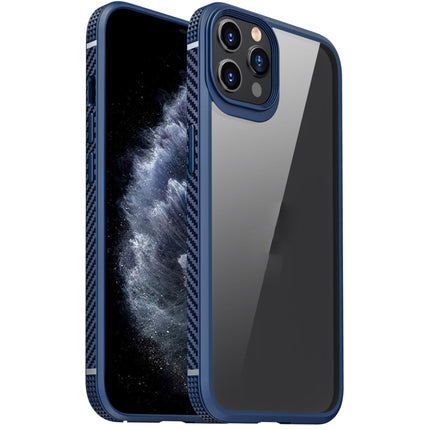 MG Series Carbon Fiber TPU + Clear PC Four-corner Airbag Shockproof Case, For iPhone 12 Pro Max, For iPhone 12 / 12 Pro, For iPhone 11 Pro, For iPhone 11 Pro Max