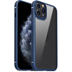 MG Series Carbon Fiber TPU + Clear PC Four-corner Airbag Shockproof Case, For iPhone 12 / 12 Pro, For iPhone 12 Pro Max, For iPhone 11, For iPhone 11 Pro, For iPhone 11 Pro Max