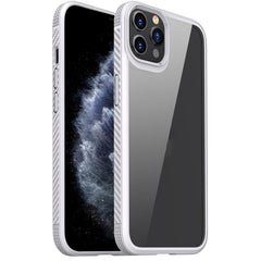 MG Series Carbon Fiber TPU + Clear PC Four-corner Airbag Shockproof Case, For iPhone 12 / 12 Pro, For iPhone 12 Pro Max, For iPhone 11, For iPhone 11 Pro, For iPhone 11 Pro Max