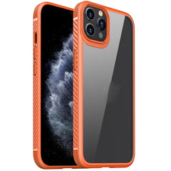 MG Series Carbon Fiber TPU + Clear PC Four-corner Airbag Shockproof Case, For iPhone 12 / 12 Pro, For iPhone 12 Pro Max, For iPhone 11, For iPhone 11 Pro, For iPhone 11 Pro Max