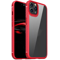 MG Series Carbon Fiber TPU + Clear PC Four-corner Airbag Shockproof Case, For iPhone 12 / 12 Pro, For iPhone 12 Pro Max, For iPhone 11, For iPhone 11 Pro, For iPhone 11 Pro Max