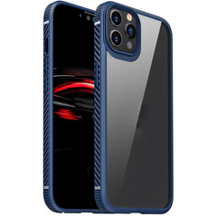 MG Series Carbon Fiber TPU + Clear PC Four-corner Airbag Shockproof Case, For iPhone 12 / 12 Pro, For iPhone 12 Pro Max, For iPhone 11, For iPhone 11 Pro, For iPhone 11 Pro Max