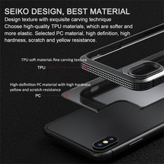 MG Series Carbon Fiber TPU + Clear PC Four-corner Airbag Shockproof Case, For iPhone X / XS, For iPhone XR, For iPhone XS Max