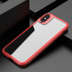 MG Series Carbon Fiber TPU + Clear PC Four-corner Airbag Shockproof Case, For iPhone X / XS, For iPhone XR, For iPhone XS Max