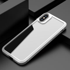 MG Series Carbon Fiber TPU + Clear PC Four-corner Airbag Shockproof Case, For iPhone X / XS, For iPhone XR, For iPhone XS Max