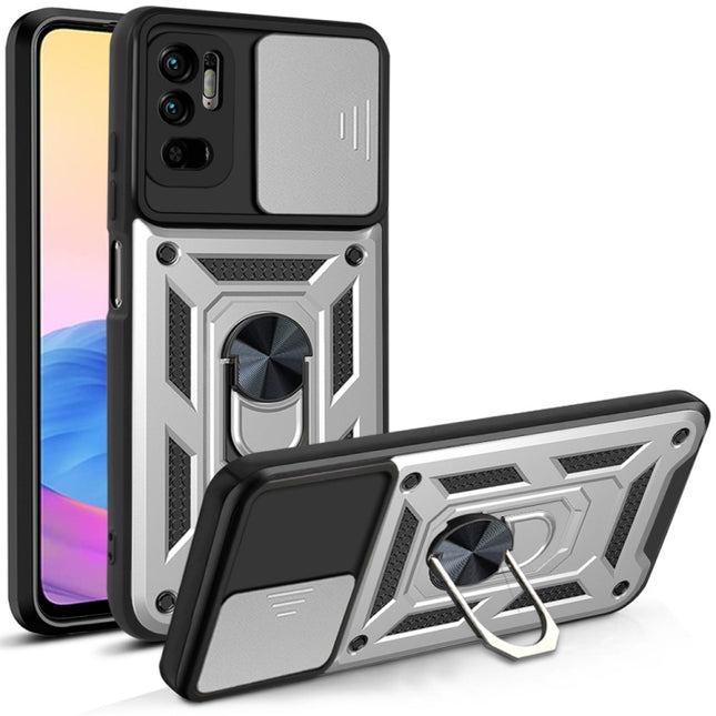 Sliding Camera Cover Design TPU+PC Protective Case, For Xiaomi Redmi Note 10 5G