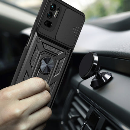 Sliding Camera Cover Design TPU+PC Protective Case, For Xiaomi Redmi Note 10 5G