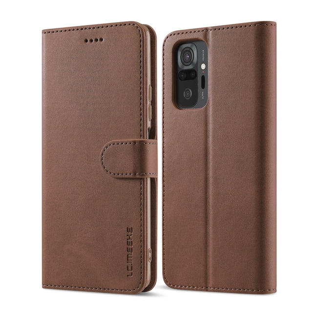 LC.IMEEKE Calf Texture Horizontal Flip Leather Case with Holder & Card Slots & Wallet, For Xiaomi Redmi 10