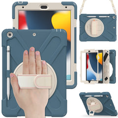 Silicone + PC Protective Case with Holder & Shoulder Strap, For iPad 10.2 2021 / 2020 / 2019